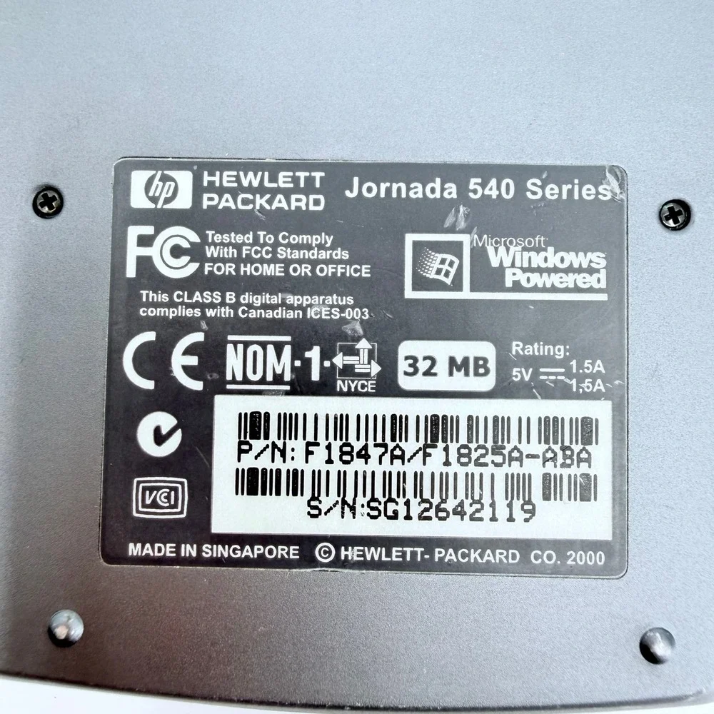 HP‎ Jornada 540 Series PDA Pocket PC 32MB Windows With Stylus NOT TESTED